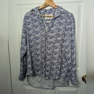 Grayson Frank & Eileen Womens Top SIze 02 Floral Long Sleeve Button Small